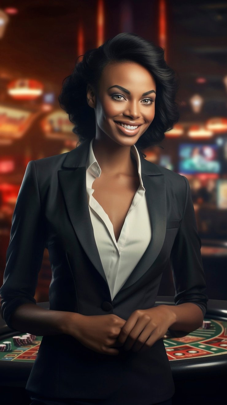 Live dealer studio with multiple cameras and professional lighting